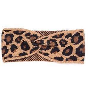 NWT Leopard Print Ear Warmers / Headband Hair Wrap